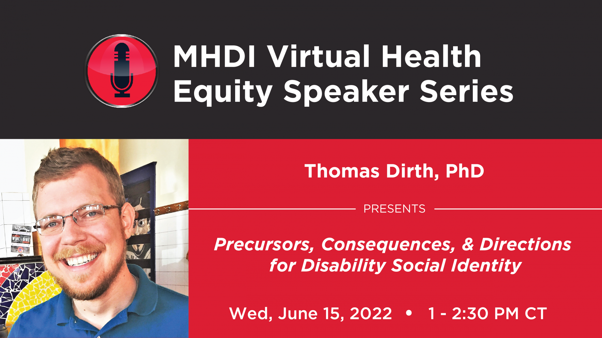 June Health Equity Speaker Series - Thomas Dirth