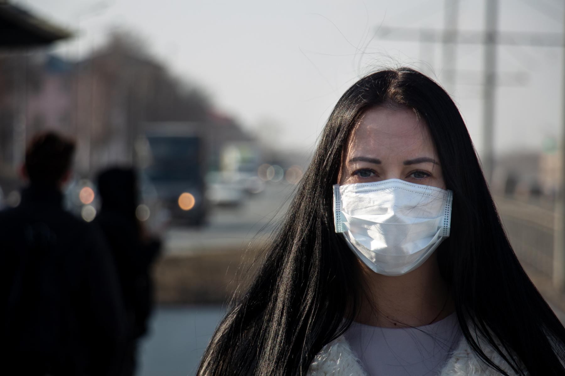 Person wearing surgical mask
